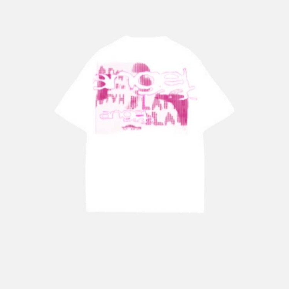 Men's Graphic Tee - White and Pink